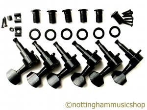 BLACK TELECASTER NECK PARTS KIT NACHINES STRING RETAINERS